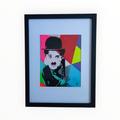 Retrato geometrico Chaplin A4